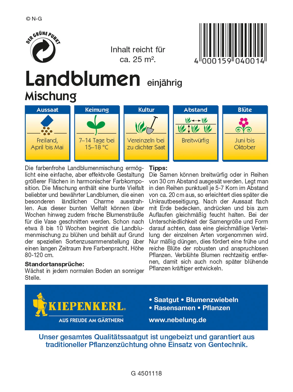 Landblumenmischung Mischung Vieler Arten | Blumensamenmischung Von Kiepenkerl 4 Landblumenmischung Mischung Vieler Arten | Blumensamenmischung Von Kiepenkerl – Bild 2