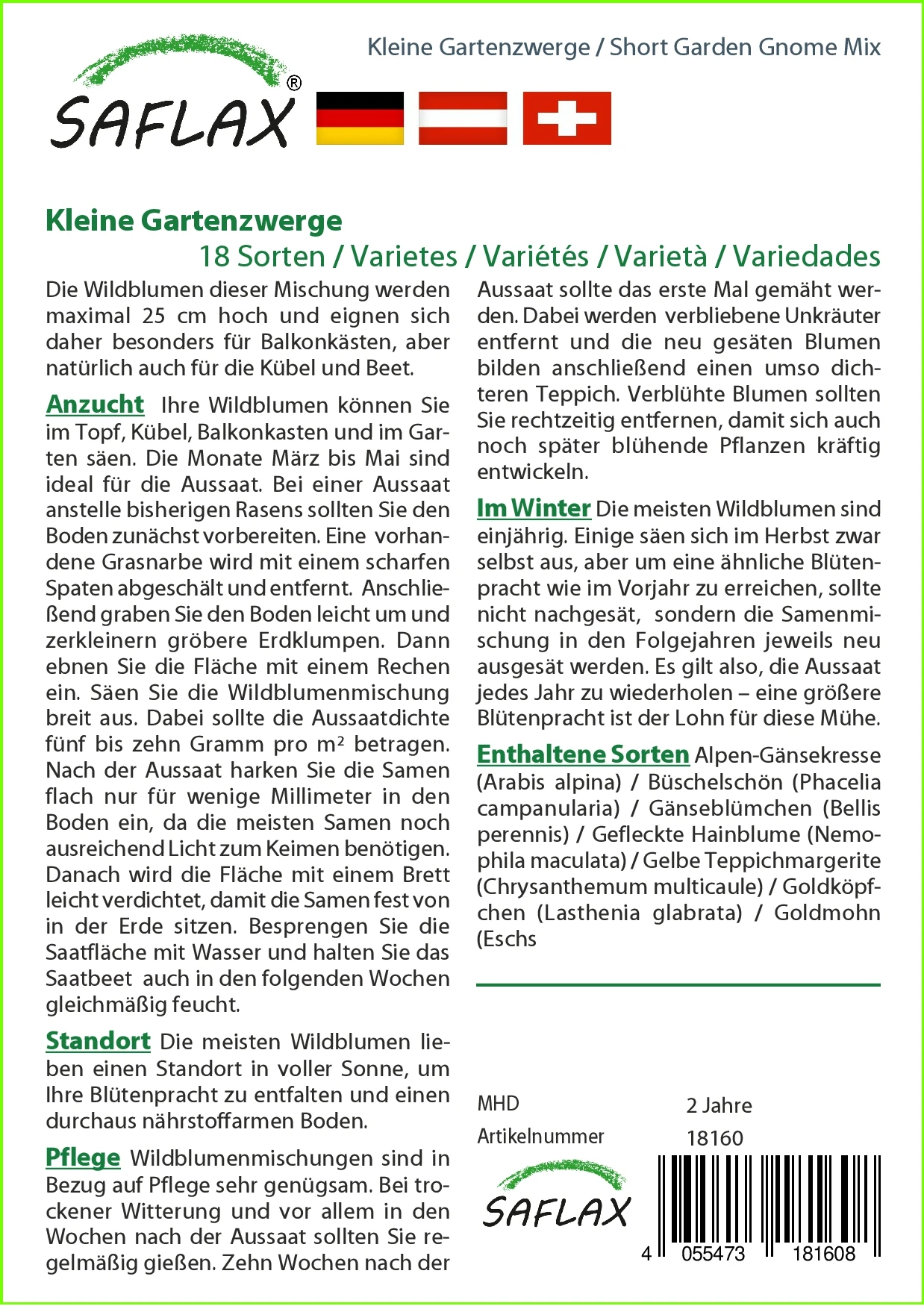 Blumenwiese Kleine Gartenzwerge | Wildblumenwiese Von Saflax 3 Blumenwiese Kleine Gartenzwerge | Wildblumenwiese Von Saflax