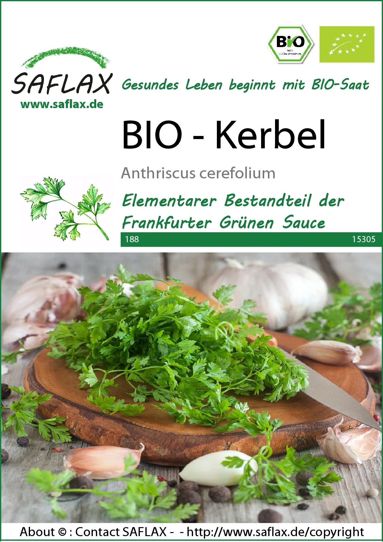 Kerbel | BIO Kerbelsamen Von Saflax 4 Kerbel | BIO Kerbelsamen Von Saflax – Bild 2