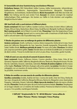 Samenbälle Sonnenschein (3 Stück) | Blumensamenmischung Von Saflax