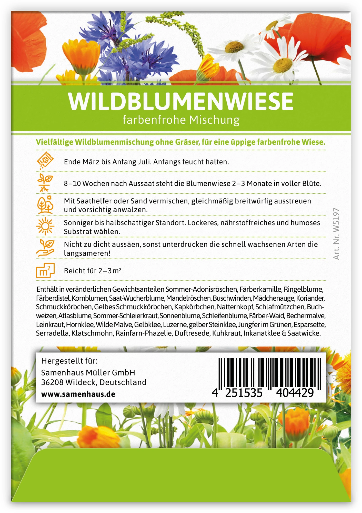 Wildblumenwiese Für Werbezwecke (100 Tütchen) | Wildblumensamen Von FLORTUS 6 Wildblumenwiese Für Werbezwecke (100 Tütchen) | Wildblumensamen Von FLORTUS – Bild 4