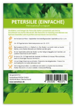 Petersilie Einfache (100 Tütchen) | Petersiliensamen Von FLORTUS -Compo Verkäufe 543966 Petersilie einfache 100 Tuetchen 2
