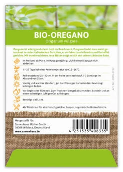 Oregano (100 Tütchen) | BIO Oreganosamen Von FLORTUS