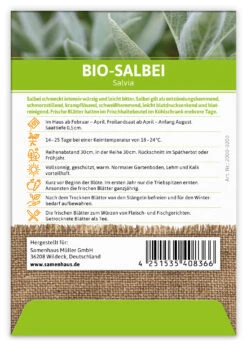 Salbei (100 Tütchen) | BIO Salbeisamen Von FLORTUS 8 Salbei (100 Tütchen) | BIO Salbeisamen Von FLORTUS -Compo Verkäufe 543985 Bio Salbei 100 Tuetchen 2