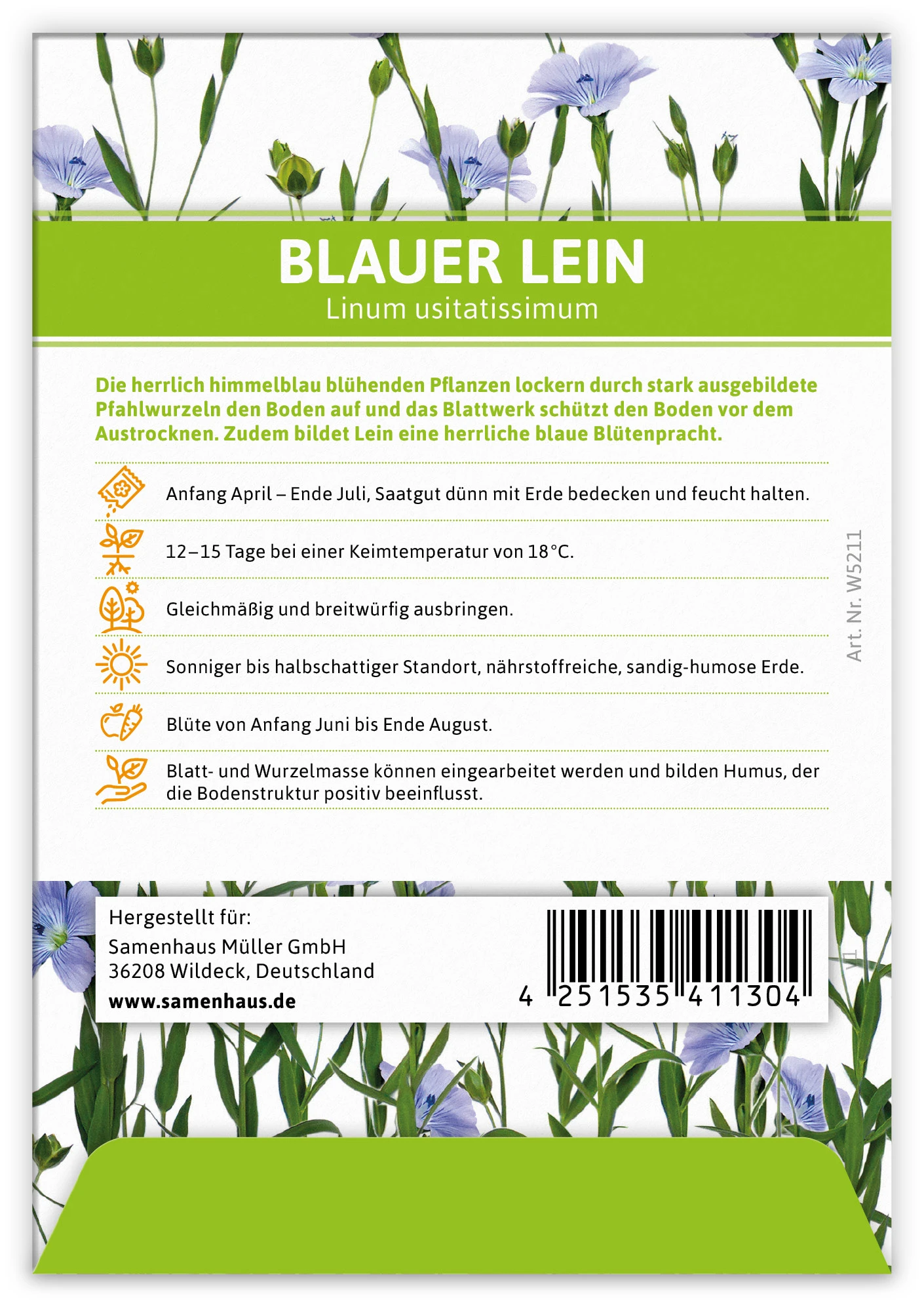Blauer Lein Für Werbezwecke (100 Tütchen) | Leinsamen Von FLORTUS 6 Blauer Lein Für Werbezwecke (100 Tütchen) | Leinsamen Von FLORTUS – Bild 4