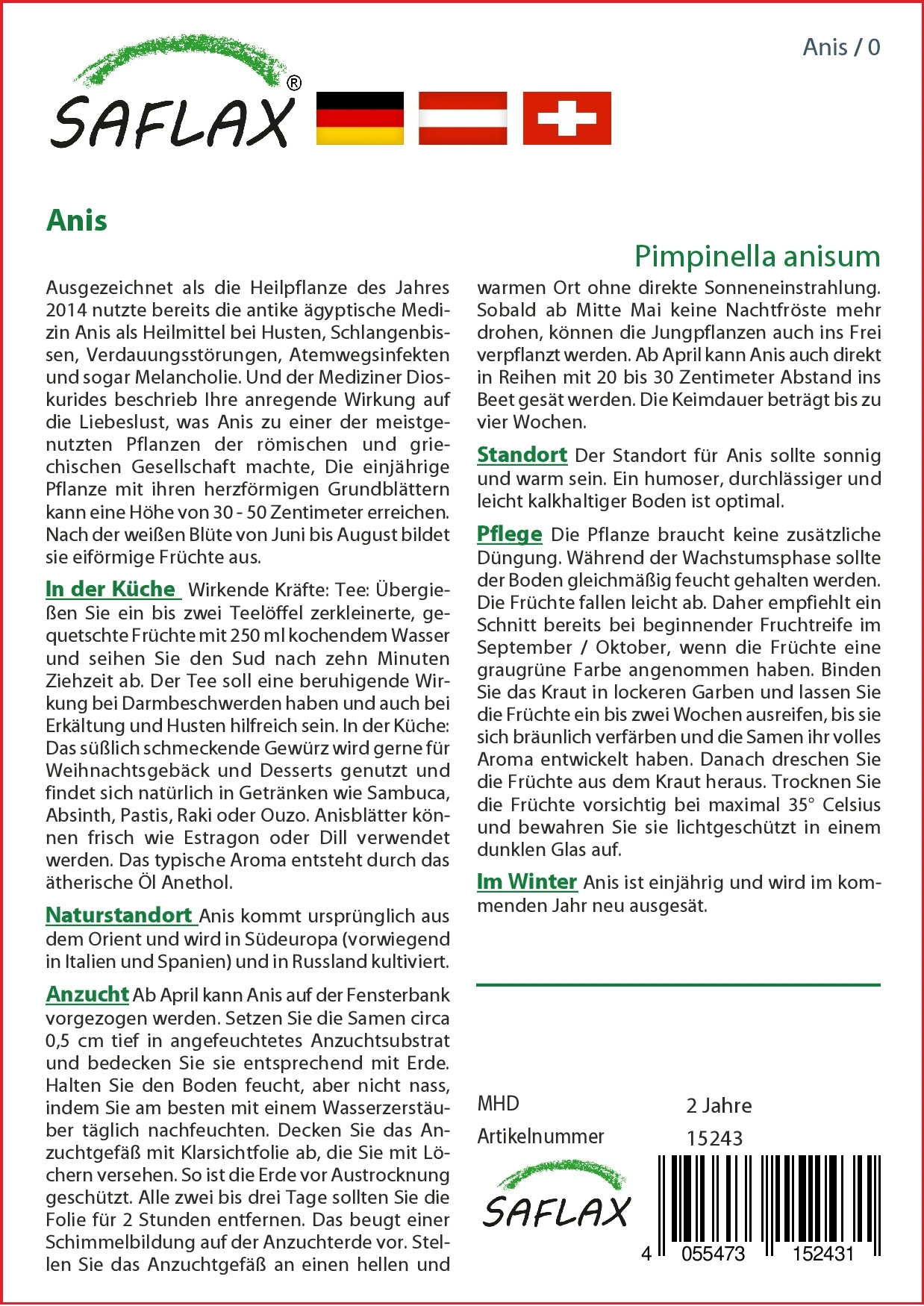 Anis | Anissamen Von Saflax 3 Anis | Anissamen Von Saflax – Bild 2