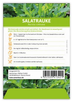Salatrauke (100 Tütchen) | Salatraukesamen Von FLORTUS -Compo Verkäufe 549271 Salatrauke 100 Tuetchen 2000 0451 100x 2