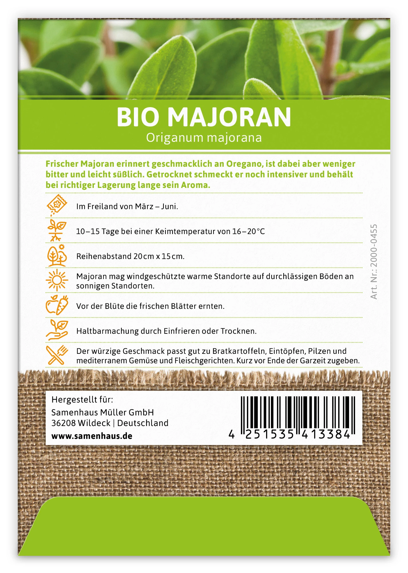 Majoran (100 Tütchen) | BIO Majoransamen Von FLORTUS 5 Majoran (100 Tütchen) | BIO Majoransamen Von FLORTUS – Bild 3