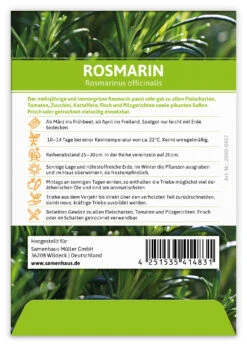 Rosmarin (100 Tütchen) | Rosmarinsamen Von FLORTUS 7 Rosmarin (100 Tütchen) | Rosmarinsamen Von FLORTUS -Compo Verkäufe 549279 BIO Rosmarin 100er Pack 2000 0457 100x 2