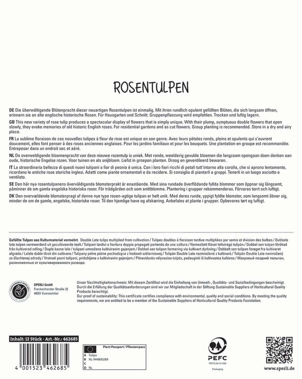 Rosentulpen Mischung (12 Stück) | Tulpenzwiebeln Von Sperli 4 Rosentulpen Mischung (12 Stück) | Tulpenzwiebeln Von Sperli – Bild 2