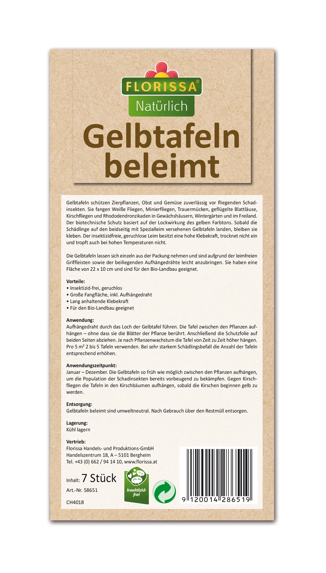 Gelbtafeln Beleimt (7 Stück) | Fallen Und Fernhaltemittel Von Florissa 4 Gelbtafeln Beleimt (7 Stück) | Fallen Und Fernhaltemittel Von Florissa – Bild 2