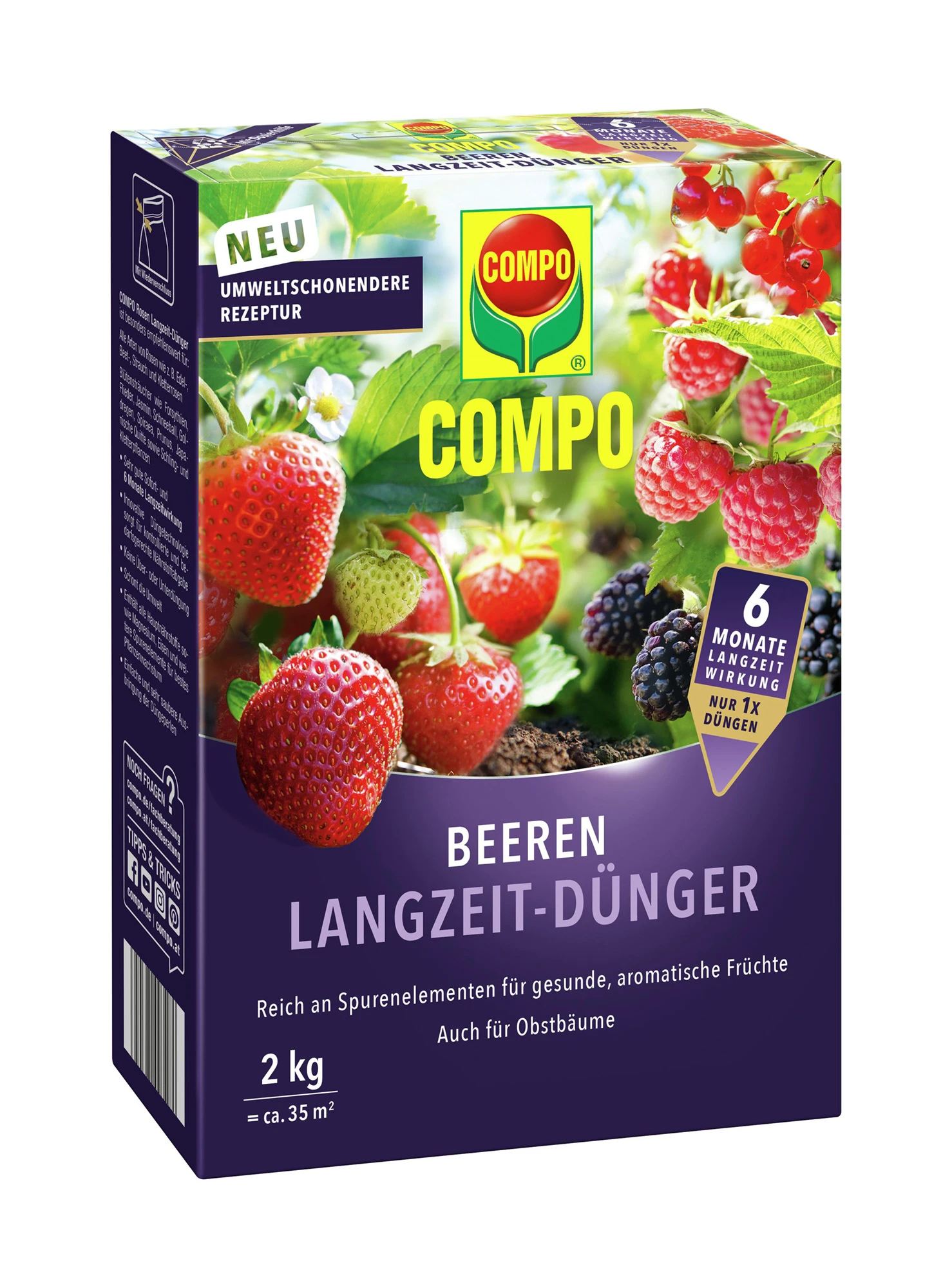 Beeren Langzeit-Dünger (2 Kg) | Dünger Von COMPO 3 Beeren Langzeit-Dünger (2 Kg) | Dünger Von COMPO