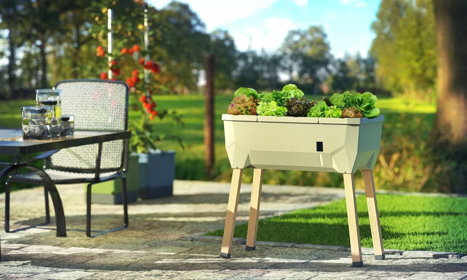 Sammy Salad Hochbeet Hellgrau | Balkonhochbeete Von Gusta Garden 4 Sammy Salad Hochbeet Hellgrau | Balkonhochbeete Von Gusta Garden – Bild 2